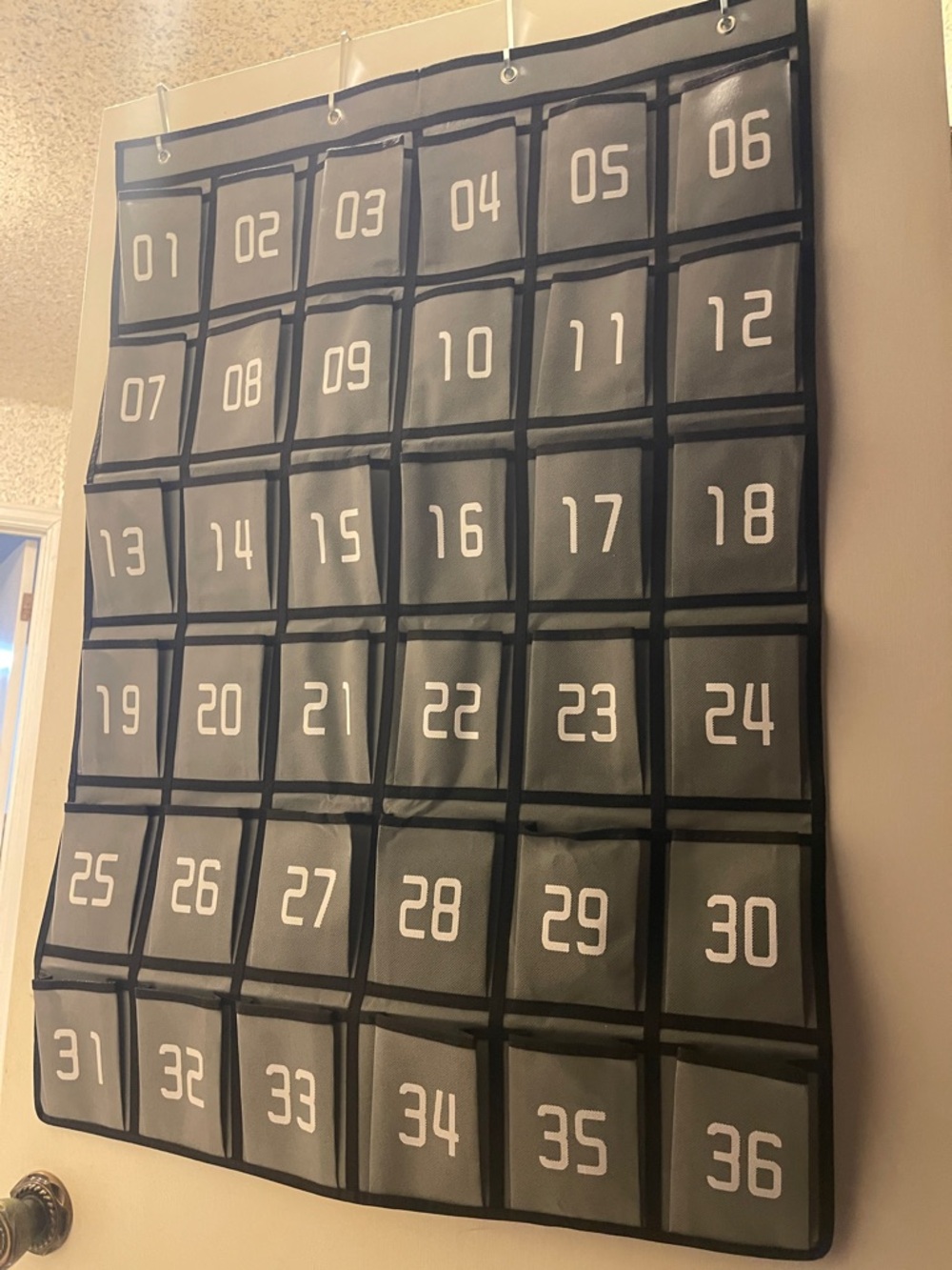 Source Unknown Black 36-Pocket Hanging Organizer